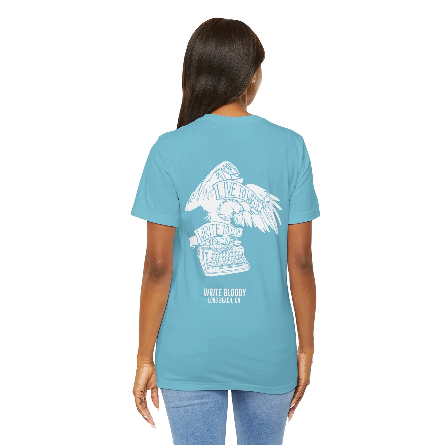LIVE TO WRITE, WRITE TO LIVE Unisex Jersey Short Sleeve Tee - Write Bloody Publishing