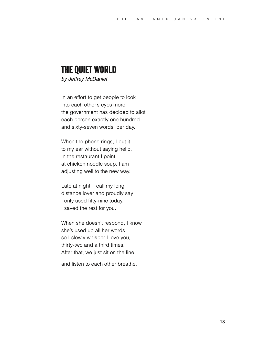 The Last American Valentine - Write Bloody Publishing