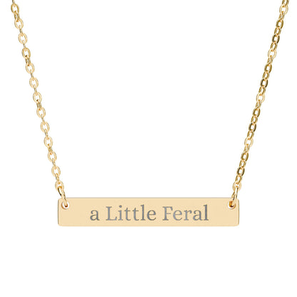 New, "a Little Feral," Maria Giesbrecht fan, Horizontal Bar Necklace