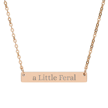 New, "a Little Feral," Maria Giesbrecht fan, Horizontal Bar Necklace