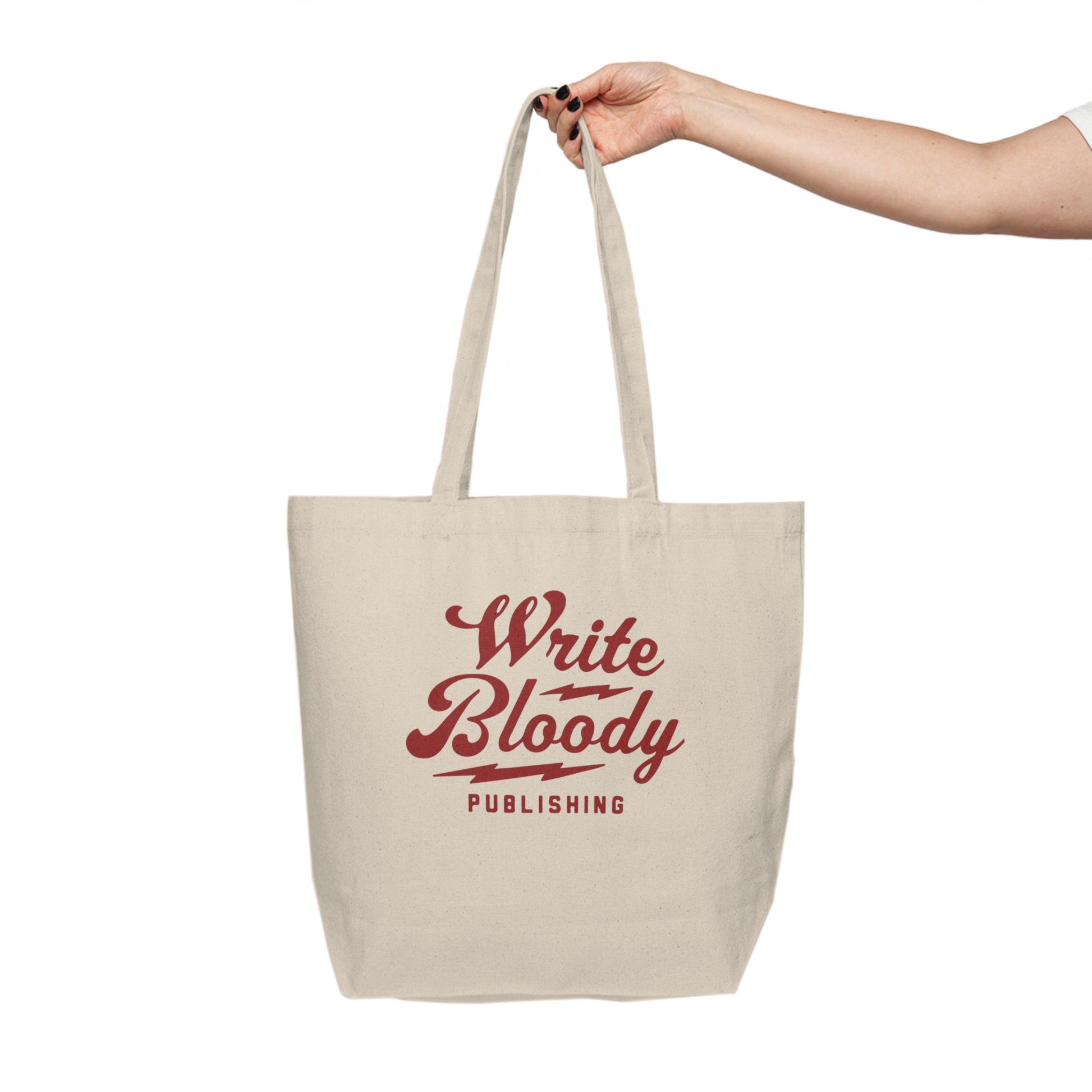 2 sided WB Large Canvas Shopping Tote - Write Bloody Publishing