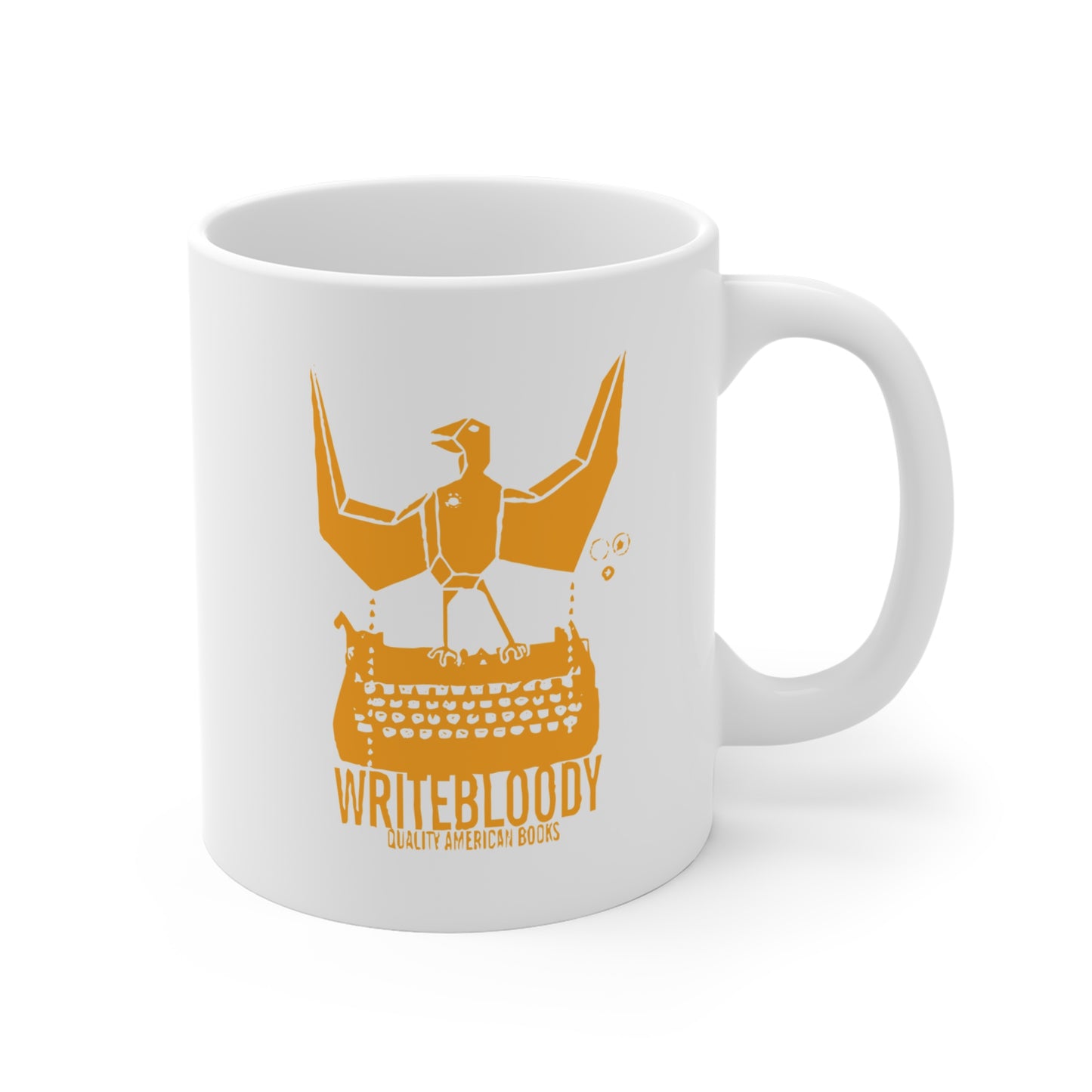 Mustard Logo Mug 11oz - Write Bloody Publishing