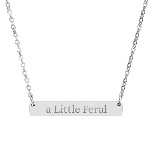 New, "a Little Feral," Maria Giesbrecht fan, Horizontal Bar Necklace