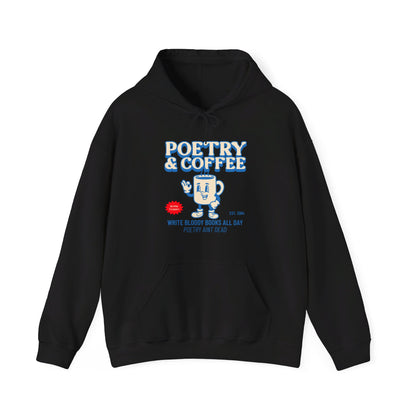 POETRY AND COFFEE Unisex Heavy Blend™ Hooded Sweatshirt - Write Bloody Publishing