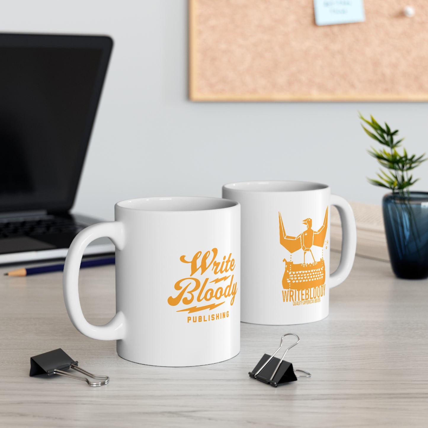 Mustard Logo Mug 11oz - Write Bloody Publishing