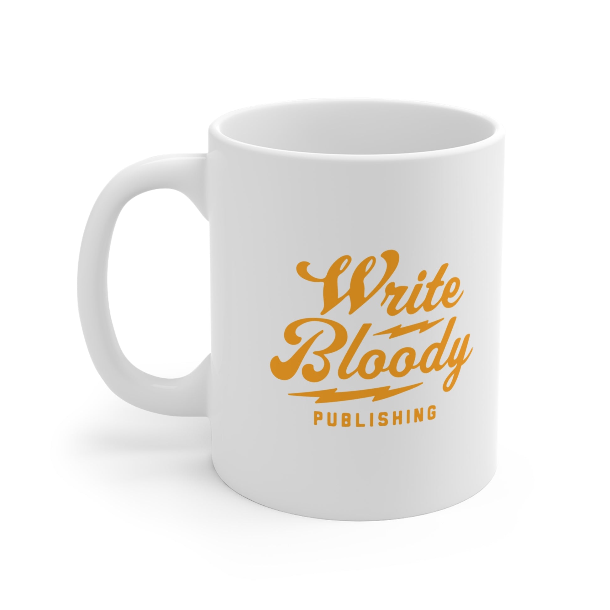 Mustard Logo Mug 11oz - Write Bloody Publishing