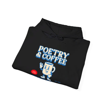 POETRY AND COFFEE Unisex Heavy Blend™ Hooded Sweatshirt - Write Bloody Publishing